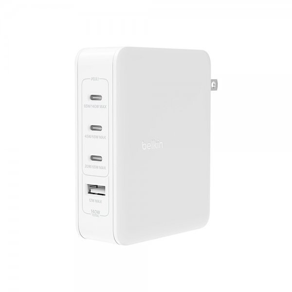 Original Belkin BoostCharge Pro 140W USB-C PD GaN Væglader