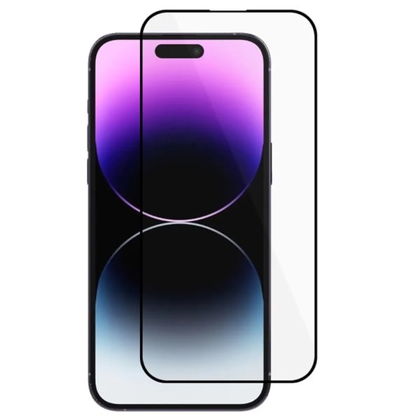 iPhone 16 Plus näytönsuoja mustalla kehyksellä
