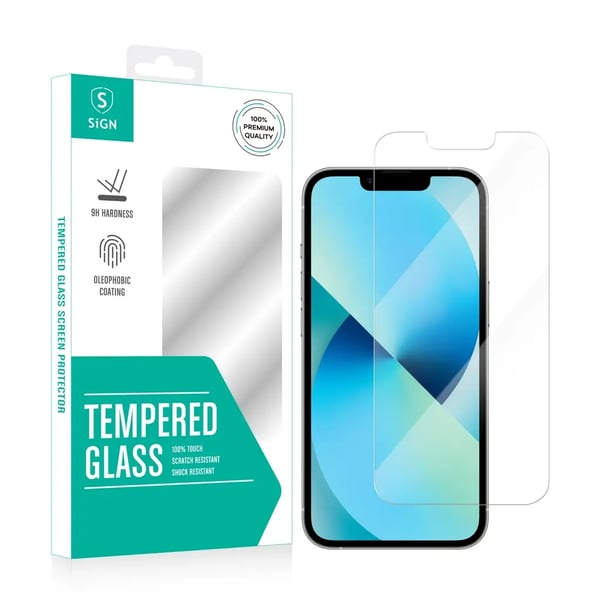 SiGN Karkaistu lasi näytönsuoja iPhone 13 & iPhone 13 Pro -puhelimille
