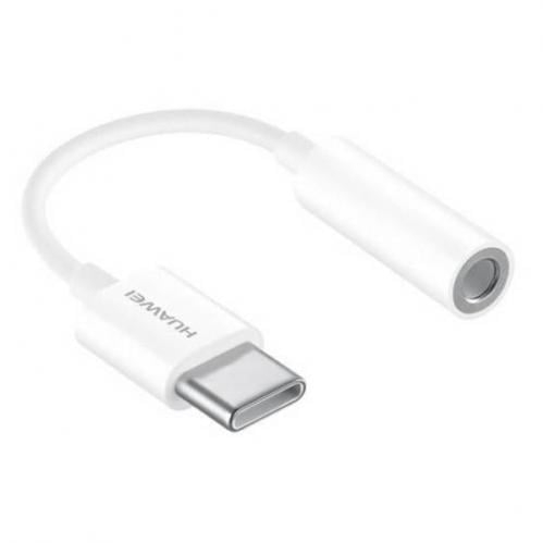 Original Huawei Adapter USB-C til Hovedtelefonstik (3.5 mm) - Hvid