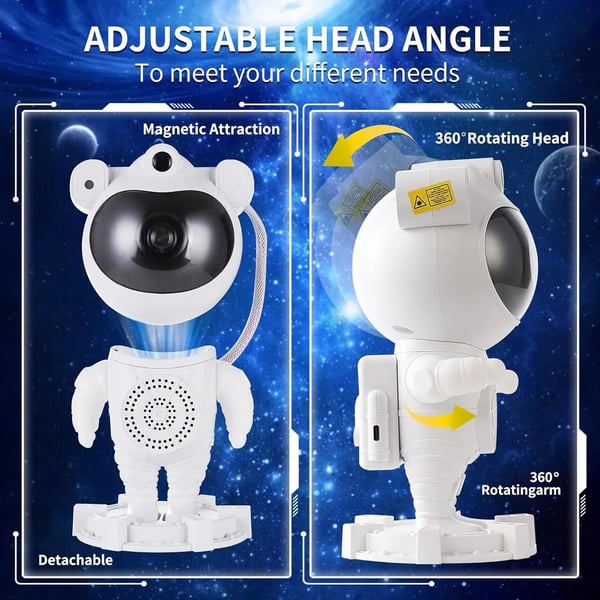SiGN Tähtiprojektorilamppu Bluetooth-kaiuttimella - Astronautti