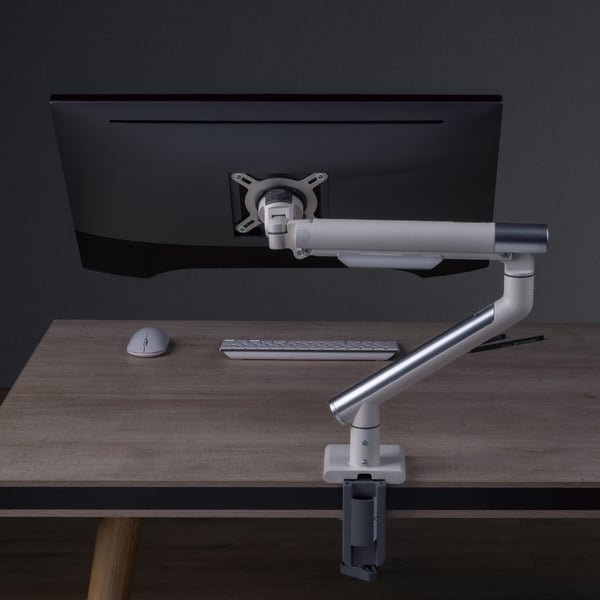 Alterzone Arm One monitorarm i aluminium för 17"-32" skärmar, vit