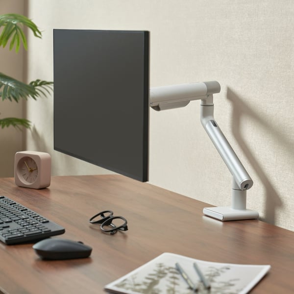 Alterzone Arm One monitorarm i aluminium för 17"-32" skärmar, vit