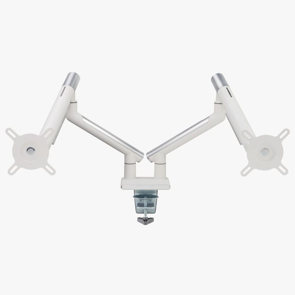 Alterzone Arm Duo monitorarm i aluminium för dubbla 17"-32" skärmar, vit