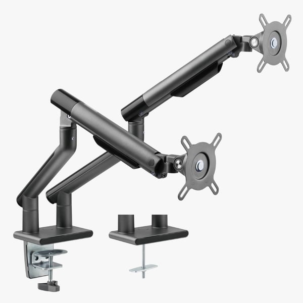 Alterzone Arm Duo monitorarm i aluminium för dubbla 17"-32" skärmar, rymdgrå