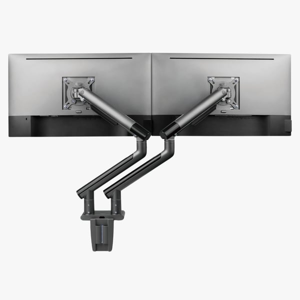 Alterzone Arm Duo monitorarm i aluminium för dubbla 17"-32" skärmar, rymdgrå