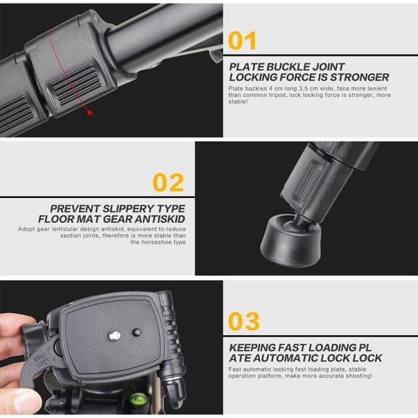 ZOMEi Q111 Portable Aluminum Tripod for Photo & Video