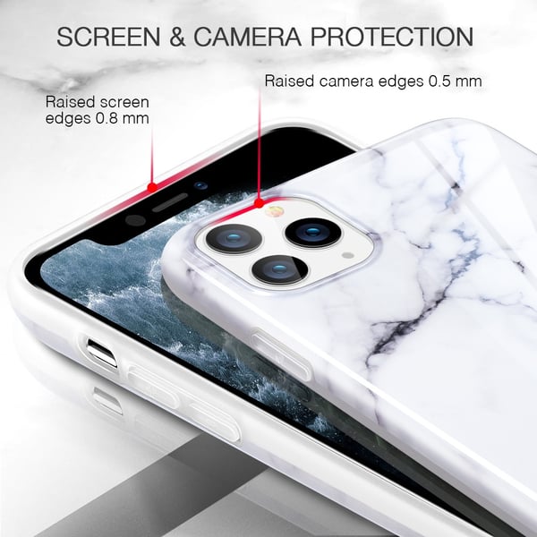 ESR Slim Soft Skal iPhone 11 Pro Max Marmor Vit