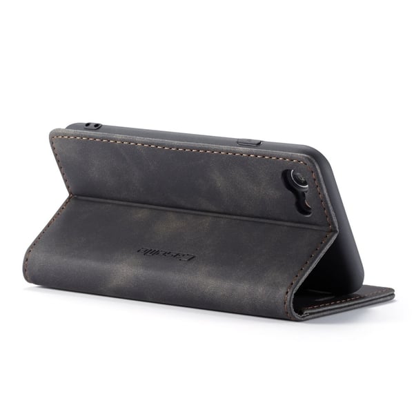 CaseMe Retro Slim Plånboksfodral iPhone 7/8/SE Svart
