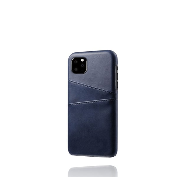 Kortfack Läderskal iPhone 11 Pro Mörkblå