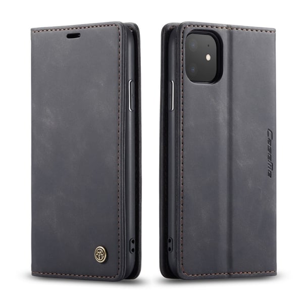CaseMe Retro Plånboksfodral iPhone 11 Svart