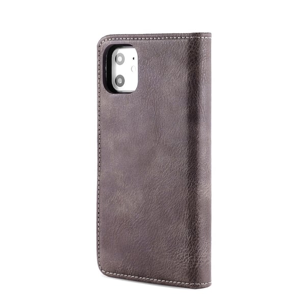 DG.MING 2-in-1 Magnet Wallet iPhone 11 Brown