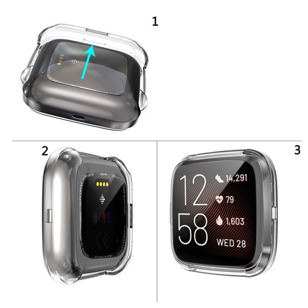 Heltäckande Skal Fitbit Versa 2 Transparent