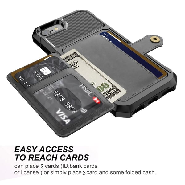 Multi-Slot Skal iPhone 7/8/SE Svart