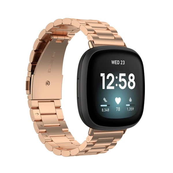 Metallarmband Fitbit Versa 3/Sense Rose Guld