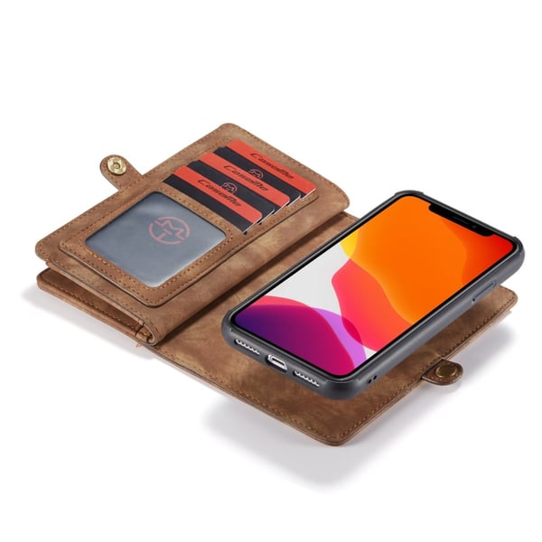 CaseMe Plånboksfodral Multi-Slot iPhone 11 Brun