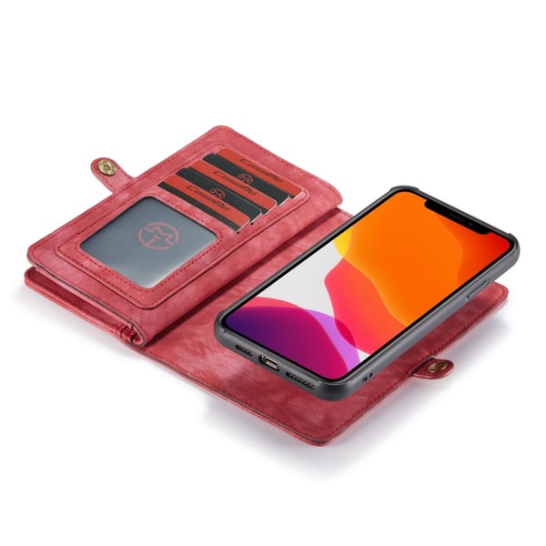 CaseMe Plånboksfodral Multi-Slot iPhone 11 Pro Max Röd