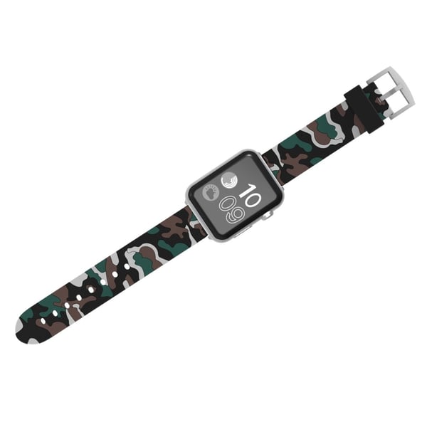 Silikonarmband Apple Watch 42/44/45 mm Kamouflage Grå
