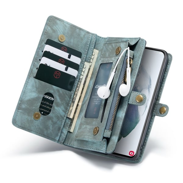 CaseMe Plånboksfodral Multi-Slot Samsung Galaxy S21 Ultra Blå