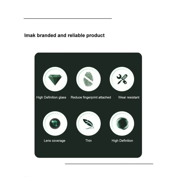 IMAK 2 Pack Härdat Glas Linsskydd Galaxy S21 Plus