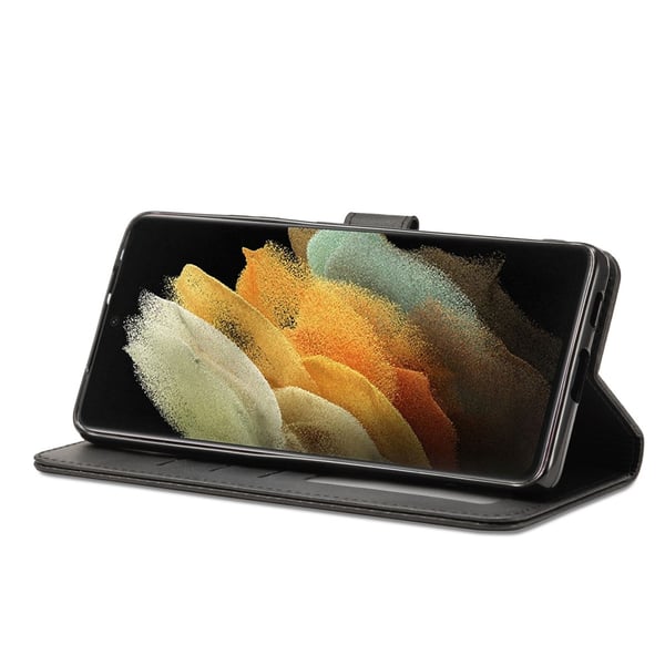LC.IMEEKE Plånboksfodral Samsung Galaxy S21 Ultra Svart