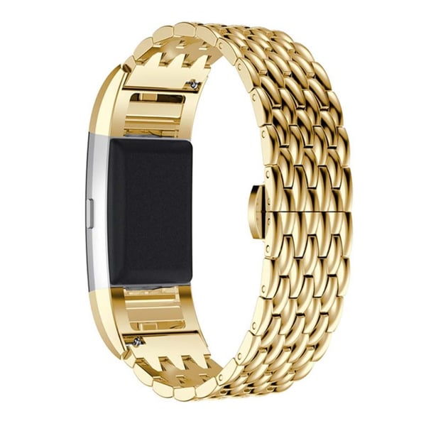 Metallarmband i Fjärilsspänne Fitbit Charge 2 Guld