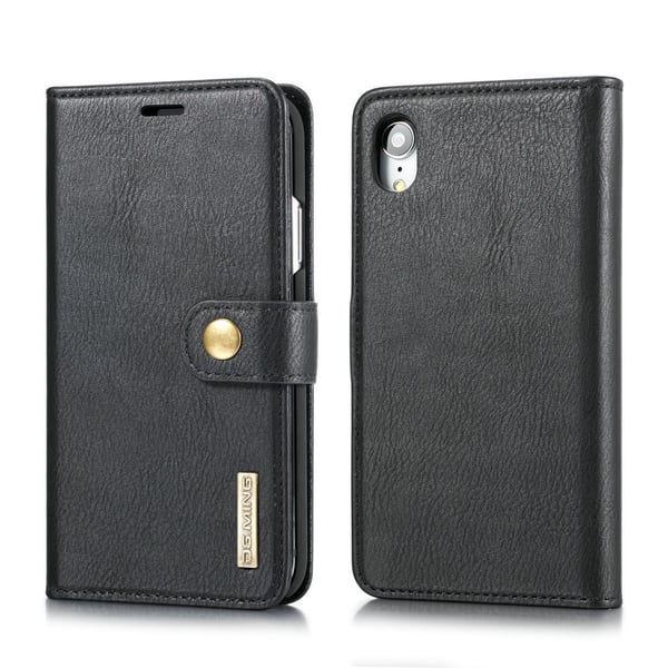 DG.MING 2-in-1 Magnet Wallet iPhone XR Black
