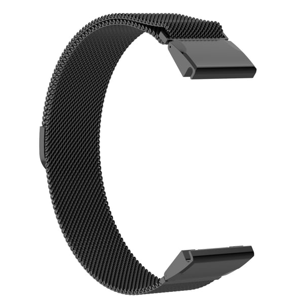 Milanese Loop Armband Garmin Fenix 5/5 Plus/6/6 Pro Svart