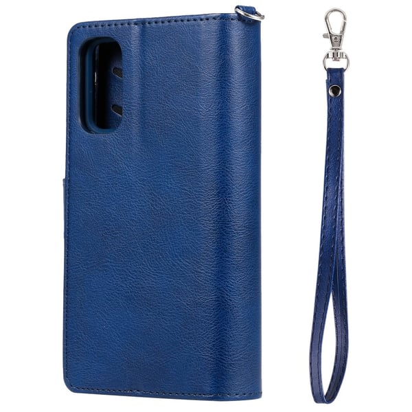 Zipper Magnet Leather Wallet Samsung Galaxy S20 Blå