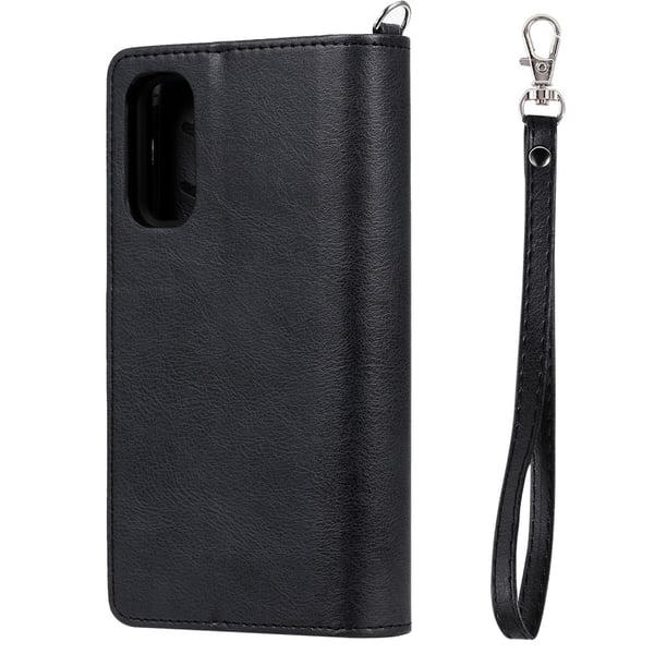 Zipper Magnet Leather Wallet Samsung Galaxy S20 Svart