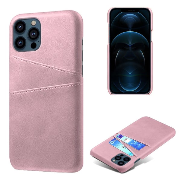 Läderskal Med Kortfack iPhone 13 Pro Rosa