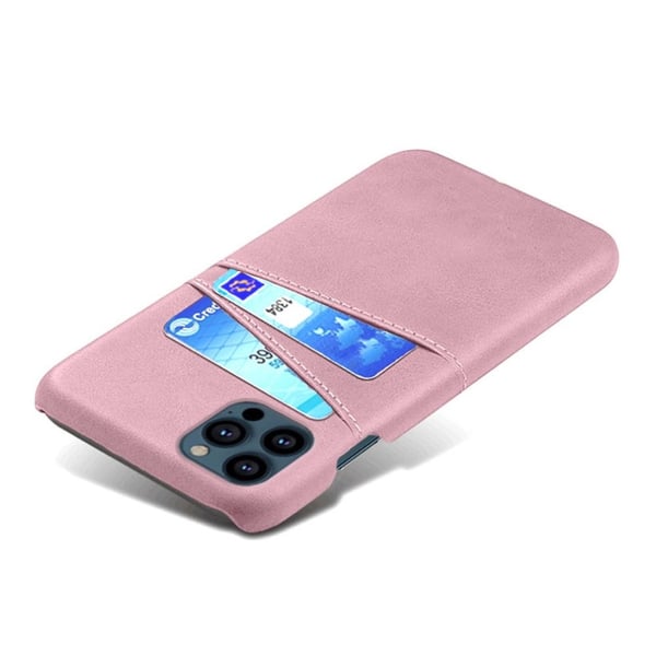 Läderskal Med Kortfack iPhone 13 Pro Rosa