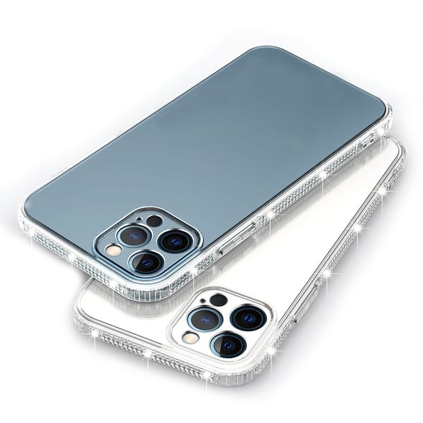 Rhinestone TPU Skal iPhone 13 Transparent