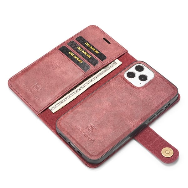 DG.MING 2-in-1 Magnet Wallet iPhone 13 Red