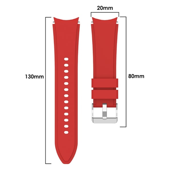 Silikonarmband Samsung Galaxy Watch 4 40/42/44/46 Röd