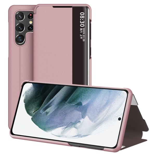 Samsung Galaxy S22 Ultra Fodral Med Display Rosa