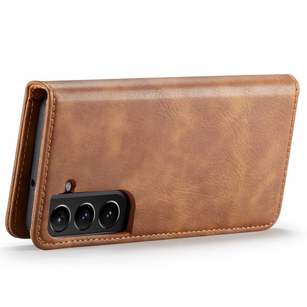 DG.MING 2-in-1 Magnet Wallet Samsung Galaxy S22 Cognac