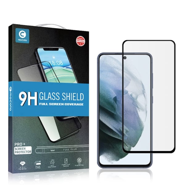 Mocolo Heltäckande Härdat Glas Skärmskydd Galaxy S21 FE Svart