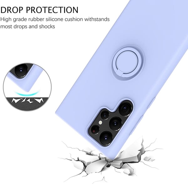 Samsung Galaxy S22 Ultra Skal Med Ringhållare Lila
