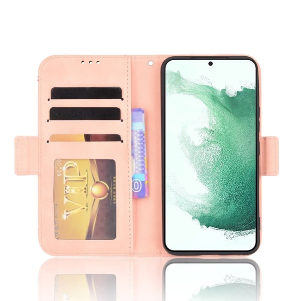 Multi Slot Plånboksfodral Samsung Galaxy S22 Plus Rosa