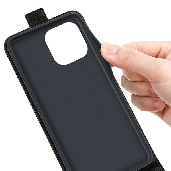 Läder Flip Fodral iPhone 14 Pro Svart