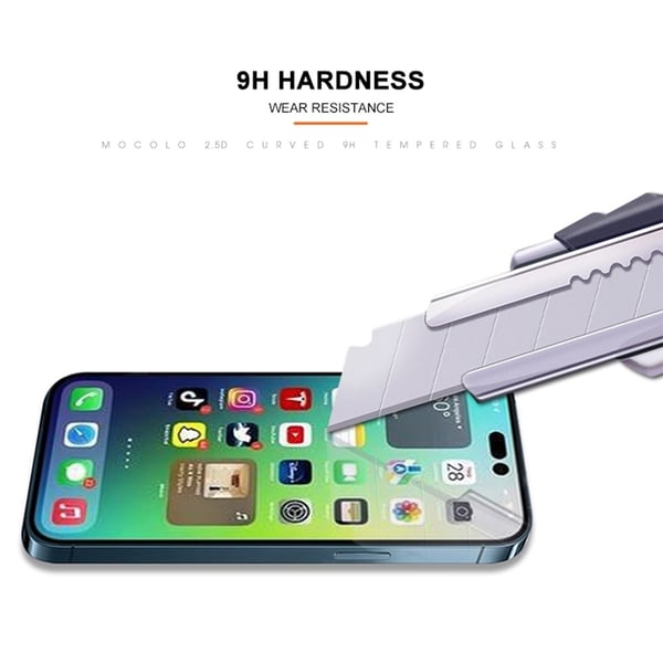 Mocolo Heltäckande Härdat Glas Skärmskydd iPhone 14 Pro