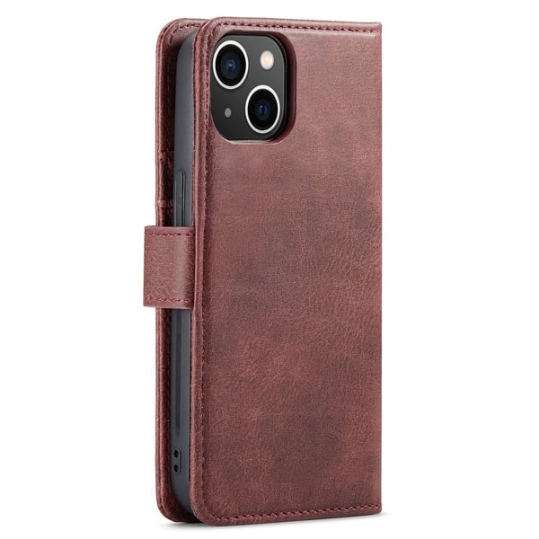 DG.MING 2-in-1 Magnet Wallet iPhone 14 Plus Red