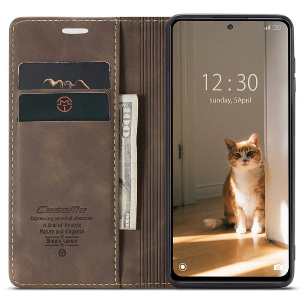 CaseMe Slim Plånboksfodral Xiaomi 12 Brun