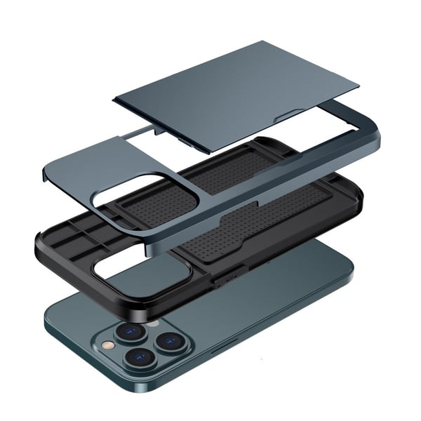 Skal Med Kortfack iPhone 14 Pro Max Mörkblå