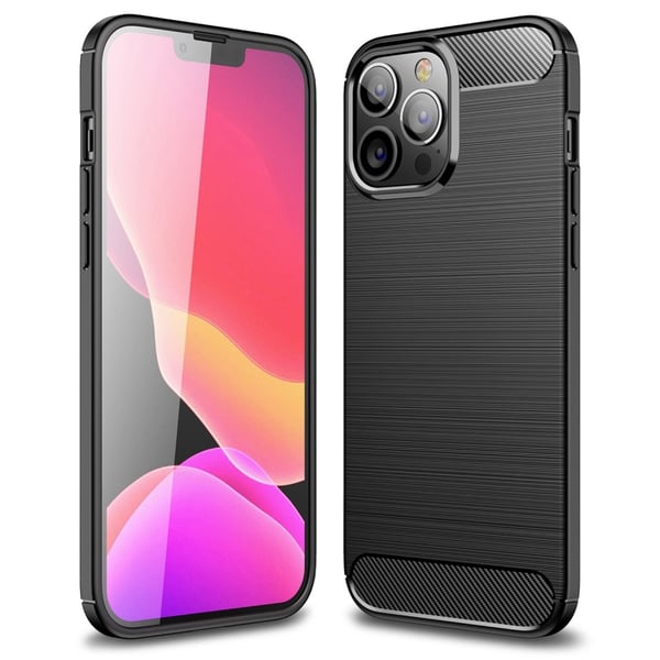 Carbon Stöttåligt TPU Skal iPhone 14 Pro Max Svart Carbon Stöttåligt TPU Skal iPhone 14 Pro Max Svart