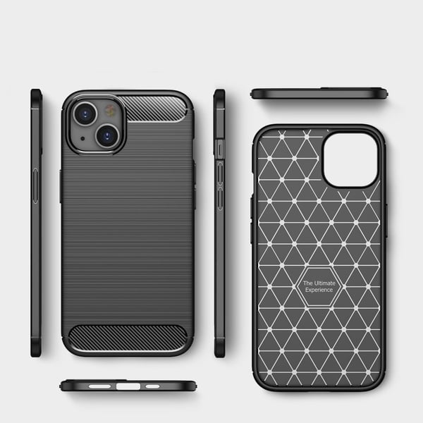 Carbon Stöttåligt TPU Skal iPhone 14 Plus Svart