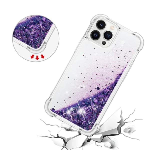 Glitter Bling TPU Case iPhone 14 Pro Lila