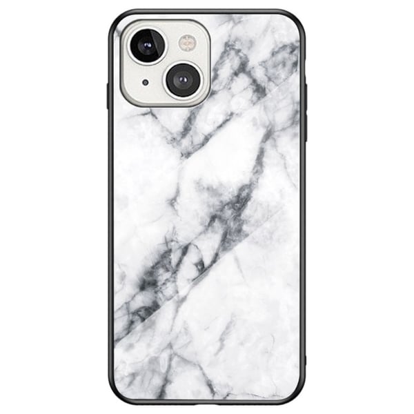 Skal Härdat Glas iPhone 14 Plus Vit Marmor