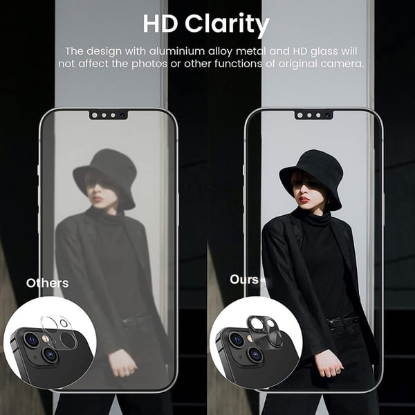 Hat Prince Aluminium Kameraskydd iPhone 14/iPhone 14 Plus Lila